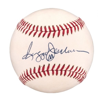 Vintage 1970s Reggie Jackson Signed American League MacPhail Baseball 